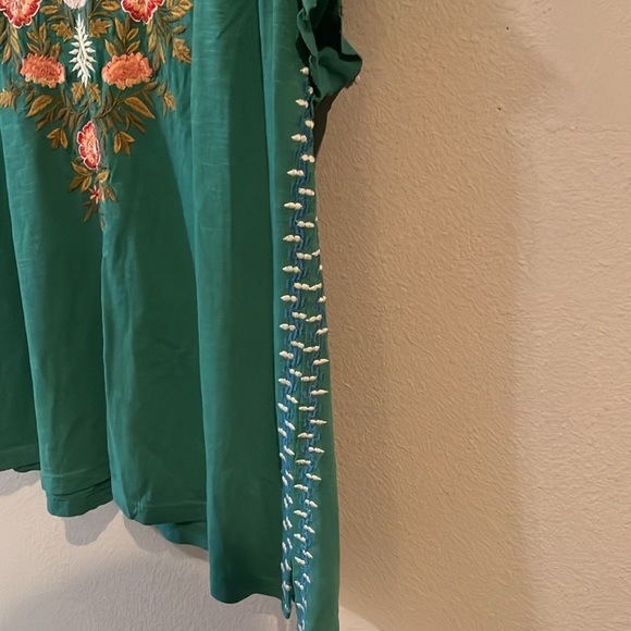 Sundance Lakelynn Floral Top Teal Blue size S - Picture 5 of 8